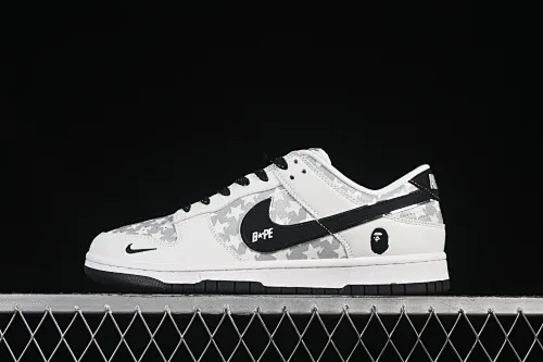 All categories Nk SB Dunk Series Nk SB Dunk Low High-end customized low-top sneakers Nike SB Dunk Low BAPE series Pentagram black hook Anniversary high-end customized low-top casual sneakers CS1688-104